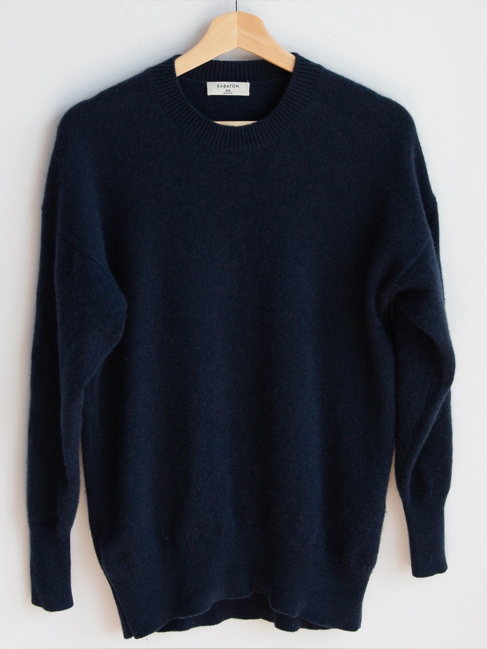 Babaton Luxe Cashmere Toba Sweater Navy XXS 100% Cashmere